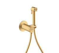 hansgrohe AXOR Bidette Showers Bidette Douchette à main 1jet EcoSmart, ronde, pour eau mitigée, avec support de douche et flexibles de douche 1,25m, 29242250, 29242250, Colorazione: Ottico oro spazzol