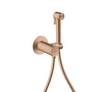 hansgrohe AXOR Bidette Showers Bidette Douchette à main 1jet EcoSmart, ronde, pour eau mitigée, avec support de douche et flexibles de douche 1,25m, 29242310, 29242310, Colorazione: Oro rosso spazzola