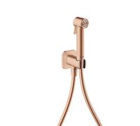 hansgrohe AXOR Bidette Showers Bidette Douchette à main 1jet EcoSmart, softsquare, pour eau froide, avec support de douche et flexibles de douche de 1,25m, 29241310, 29241310, Colorazione: Oro rosso s