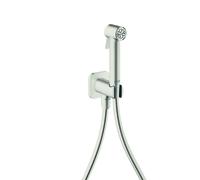 hansgrohe AXOR Bidette Showers Bidette Douchette à main 1jet EcoSmart, softsquare, pour eau froide, avec support de douche et flexibles de douche de 1,25m, 29241800, 29241800, Colorazione: Ottica in a