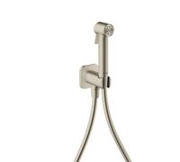 hansgrohe AXOR Bidette Showers Bidette Douchette à main 1jet EcoSmart, softsquare, pour eau froide, avec support de douche et flexibles de douche de 1,25m, 29241820, 29241820, Colorazione: Nichel spaz