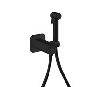 hansgrohe AXOR Bidette Showers Bidette Douchette à main 1jet EcoSmart, softsquare, pour eau mitigée, avec support de douche et flexibles de douche de 1,25m, 29243670, 29243670, Colorazione: nero opaco