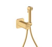 hansgrohe AXOR Bidette Showers Bidette Douchette à main 1jet EcoSmart, softsquare, pour eau mitigée, avec support de douche et flexibles de douche de 1,25m, 29243250, 29243250, Colorazione: Ottico oro