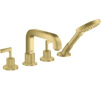 hansgrohe AXOR Citterio 4 trous pour baignoire avec poignées de porte, 39446950, 39446950, Colorazione: Ottone spazzolato