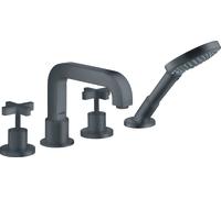 hansgrohe AXOR Citterio 4 trous pour baignoire avec poignées transversales, 39445340, 39445340, Colorazione: Cromo nero spazzolato