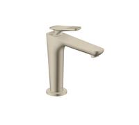 hansgrohe AXOR Citterio C Mitigeur monocommandé pour lavabo 125, avec CoolStart et garniture d'écoulement, Cubic cut, 49041820, 49041820, Colorazione: Nichel spazzolato