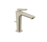 hansgrohe AXOR Citterio C Mitigeur monocommandé pour lavabo 125, avec CoolStart et vidage à tirette, 49030820, 49030820, Colorazione: Nichel spazzolato