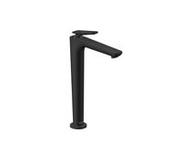 hansgrohe AXOR Citterio C Mitigeur monocommandé pour lavabo 250, avec CoolStart et garniture d'écoulement, Cubic cut, 49051670, 49051670, Colorazione: nero opaco
