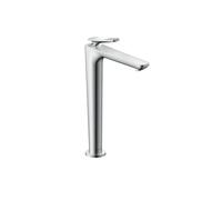 hansgrohe AXOR Citterio C Mitigeur monocommandé pour lavabo 250, avec CoolStart et garniture d'écoulement, Cubic cut, 49051000, 49051000, Colorazione: cromo