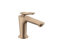 hansgrohe AXOR Citterio C Mitigeur monocommandé pour lavabo 90, avec CoolStart pour lave-mains et garniture de vidage, Cubic cut, 49021300, 49021300, Colorazione: Oro rosso lucido
