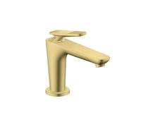 hansgrohe AXOR Citterio C Mitigeur monocommandé pour lavabo 90, avec CoolStart pour lave-mains et garniture de vidage, Cubic cut, 49021950, 49021950, Colorazione: Ottone spazzolato