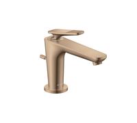 hansgrohe AXOR Citterio C Mitigeur monocommandé pour lavabo 90, avec CoolStart pour lave-mains et vidage à tirette, Cubic cut, 49011300, 49011300, Colorazione: Oro rosso lucido