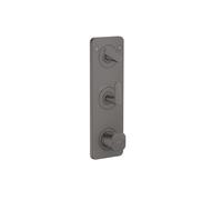 hansgrohe AXOR Citterio C Module thermostatique 380/120 encastré avec plaque pour 2 consommateurs, 49700340, 49700340, Colorazione: Cromo nero spazzolato