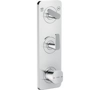hansgrohe AXOR Citterio C Module thermostatique 380/120 encastré avec plaque pour 2 consommateurs, coupe cubique, 49701000, 49701000, Colorazione: cromo