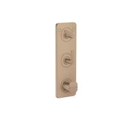 hansgrohe AXOR Citterio C Module thermostatique 380/120 encastré avec plaque pour 2 consommateurs, coupe cubique, 49701310, 49701310, Colorazione: Oro rosso spazzolato