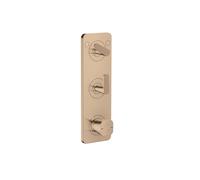hansgrohe AXOR Citterio C Module thermostatique 380/120 encastré avec plaque pour 2 consommateurs, coupe cubique, 49701300, 49701300, Colorazione: Oro rosso lucido