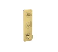 hansgrohe AXOR Citterio C Module thermostatique 380/120 encastré avec plaque pour 2 consommateurs, coupe cubique, 49701990, 49701990, Colorazione: Ottica in oro lucido