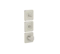 hansgrohe AXOR Citterio C Module thermostatique 380/120 encastré avec rosaces pour 3 consommateurs, coupe cubique, 49711800, 49711800, Colorazione: Ottica in acciaio inossidabile