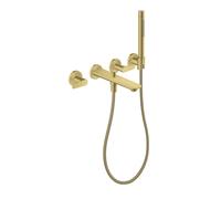 hansgrohe AXOR Citterio C Robinetterie de baignoire 3 trous encastrée pour montage mural, avec douchette à main, 49480950, 49480950, Colorazione: Ottone spazzolato