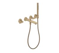hansgrohe AXOR Citterio C Robinetterie de baignoire 3 trous encastrée pour montage mural, avec douchette à main, Cubic cut, 49481140, 49481140, Colorazione: Bronzo spazzolato