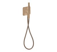 hansgrohe AXOR Citterio C Unité de porte 120/120 softsquare avec douchette à main 2jet et flexible de douche textile, 49626310, 49626310, Colorazione: Oro rosso spazzolato