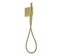 hansgrohe AXOR Citterio C Unité de porte 120/120 softsquare avec douchette à main 2jet et flexible de douche textile, 49626950, 49626950, Colorazione: Ottone spazzolato