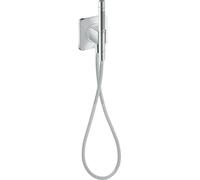 hansgrohe AXOR Citterio C Unité de porte 120/120 softsquare avec douchette à main 2jet et flexible de douche textile, 49626000, 49626000, Colorazione: cromo