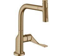 hansgrohe AXOR Citterio DN15 mitigeur monocommande de cuisine Select 230 2jet avec douchette coulissante, 39862140, 39862140, Colorazione: Bronzo spazzolato