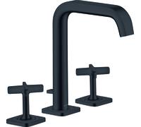 hansgrohe AXOR Citterio E Mélangeur lavabo 3 trous 170 avec vidage automatique et rosettes, 36108670, 36108670, Colorazione: Nero opaco