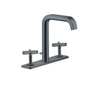 hansgrohe AXOR Citterio E Mélangeur lavabo 3 trous 170 avec vidage escamotable et assiette, 36116340, 36116340, Colorazione: Cromo nero spazzolato
