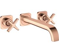 hansgrohe AXOR Citterio E Mélangeur lavabo encastré 3 trous avec rosaces pour montage mural, 36107300, 36107300, Colorazione: Oro rosso lucido