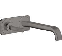 hansgrohe AXOR Citterio E Mitigeur monocommande de lavabo encastré avec plaque pour montage mural, 36114340, 36114340, Colorazione: Cromo nero spazzolato