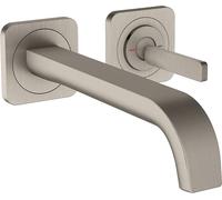 hansgrohe AXOR Citterio E Mitigeur monocommande de lavabo encastré avec rosaces pour montage mural, 36106800, 36106800, Colorazione: Ottica in acciaio inossidabile