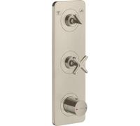 hansgrohe AXOR Citterio E module thermostat encastré 38 x 12 pour 2 consommateurs, 36703820, 36703820, Colorazione: Nichel spazzolato