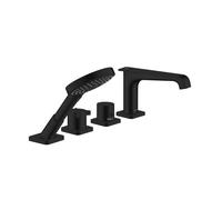 hansgrohe AXOR Citterio E Raccord d'arête de carrelage 4 trous avec thermostat, 36410670, 36410670, Colorazione: Nero opaco