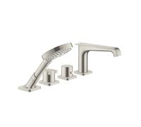 hansgrohe AXOR Citterio E Raccord d'arête de carrelage 4 trous avec thermostat, 36410800, 36410800, Colorazione: Ottica in acciaio inossidabile