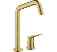 hansgrohe AXOR Citterio M DN 15 Mitigeur monocommande de cuisine 2 trous 240 avec bec pivotant, 34820950, 34820950, Colorazione: Ottone spazzolato