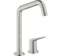 hansgrohe AXOR Citterio Mitigeur monocommandé 2 trous pour cuisine 240, bec pivotant Eco, 34823800, 34823800, Colorazione: Ottica in acciaio inossidabile