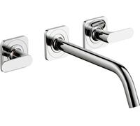 Miscelatore per lavabo Hansgrohe AXOR Citterio M 3 fori da incasso per lavabo per montaggio a parete con bocca 226 mm, maniglie a leva e rosoni, colorazione: cromo