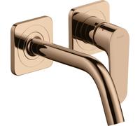 hansgrohe AXOR Citterio M Mitigeur monocommande de lavabo encastré avec rosaces et bec court Montage mural, 34113300, 34113300, Colorazione: Oro rosso lucido