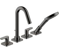 hansgrohe AXOR Citterio M Robinet de baignoire 4 trous avec béqu'illes et rosettes, 34444330, 34444330, Colorazione: Cromo nero lucido