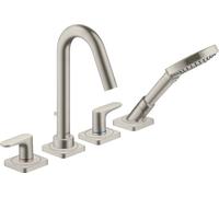 hansgrohe AXOR Citterio M Robinet de baignoire 4 trous avec béqu'illes et rosettes, 34444800, 34444800, Colorazione: Ottica in acciaio inossidabile