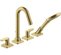 hansgrohe AXOR Citterio M Robinet de baignoire 4 trous avec béqu'illes et rosettes, 34444950, 34444950, Colorazione: Ottone spazzolato