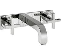 Hansgrohe AXOR Citterio Miscelatore per lavabo a 3 fori, incasso, sporgenza 166 mm, maniglia a croce, scarico a scomparsa, 39314000