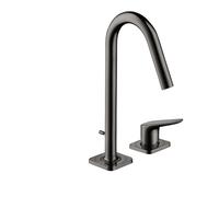 hansgrohe AXOR Citterio Mélangeur lavabo 2 trous AXOR M 160 avec vidage automatique, 34132330, 34132330, Colorazione: Cromo nero lucido