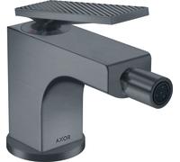 hansgrohe AXOR Citterio miscelatore per bidet, taglio a diamante, scarico a scomparsa, sporgenza 112 mm, 39201, Colorazione: Cromo nero spazzolato