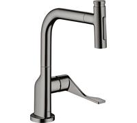 hansgrohe AXOR Citterio Mitigeur de cuisine, douchette extractible jusquà 50cm, ComfortZone230, saillie 219mm, 39863330, 39863330, Colorazione: Cromo nero lucido