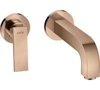 hansgrohe AXOR Citterio Mitigeur de lavabo, encastré, saillie 220mm, garniture découlement non verrouillable, 39121300, 39121300, Colorazione: Oro rosso lucido