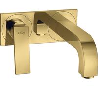 hansgrohe AXOR Citterio Mitigeur de lavabo, encastré, saillie 220mm, garniture découlement non verrouillable, avec plaque, 39119990, 39119990, Colorazione: Ottica in oro lucido