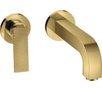 hansgrohe AXOR Citterio Mitigeur de lavabo, finition losange, encastré, saillie 220mm, garniture découlement non verrouillable, 39181990, 39181990, Colorazione: Ottica in oro lucido